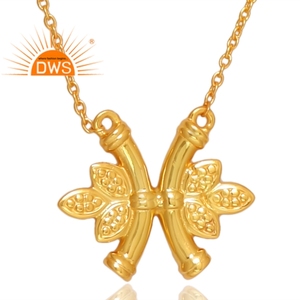 Collar con colgante chapado en oro de 18 quilates de plata de ley de diseño elegante, joyería fina Demi para mujer, regalo para ella - Product Image 2