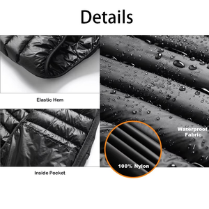 Gilet matelassé à capuche personnalisé pour homme, léger, sans manches, surdimensionné, de haute qualité, vente en gros - Product Image 3