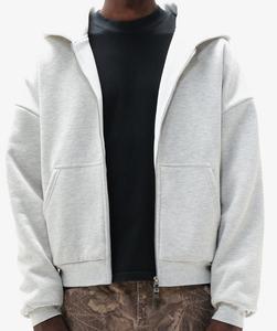 Sweat-shirt brossé surdimensionné 600GSM 100% coton à capuche pré-rétréci et teint doux confortable coupe décontractée pour l'hiver - Product Image 3