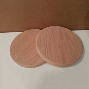 ถาดไม้อะคาเซียคลาสสิกทนทานถาดเสิร์ฟพร้อมถาดรองแก้วทรงกลมแบบชนบทและถาดชาพร้อมที่จับ - Product Image 1