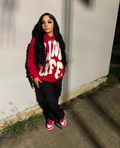 Sudadera con capucha y cremallera desgastada de algodón de 500GSM personalizada con diamantes de imitación recortada de gran tamaño con lavado ácido y cremallera - Product Image 1