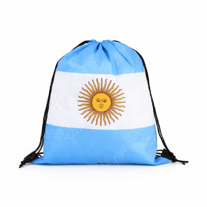 Custom National Flag Drawstring <b>Backpack</b> Brazil Australia Argentina and Croatia Designs Lightweight Sports <b>Travel</b> Gym Sack - Product Image 3