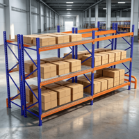 Système de rayonnage industriel en acier robuste sur mesure, rayonnage de stockage d'entrepôt réglable, revêtement en poudre