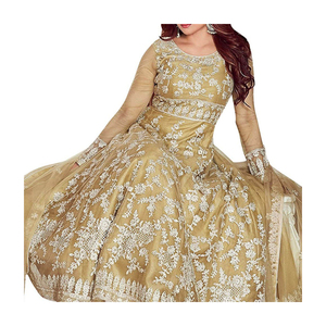 Elégante robe imprimée à manches longues Salwar Kameez pakistanaise avec Dupatta en soie pour adultes - Product Image 3