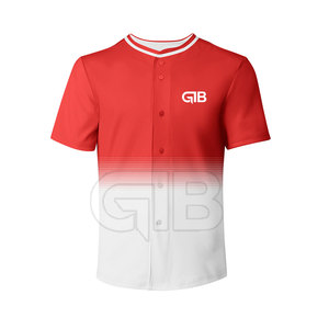 Vêtements de sport, maillot de baseball uni, séchage rapide, respirant, coupe ajustée, unisexe, 100% polyester - Product Image 1