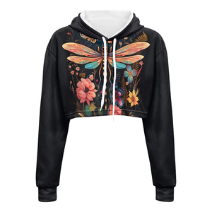 Sudaderas Cortas con Capucha para Mujer, Estilo Casual, Ecológicas, de Secado Rápido, Sublimadas, OEM, al por Mayor, de Alta Calidad, Diseño Personalizado, Elegantes - Product Image 1