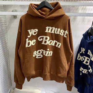 Haute qualité impression bouffante personnalisée poche respirante unisexe poids lourd éponge français hiver à capuche Logo uni 100% coton à capuche - Product Image 3