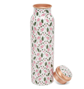 Botella de agua de cobre Artesanía Botella de cobre grabada completa India Calidad premium a un precio asequible - Product Image 3