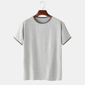 Camisetas de hombre 100% algodón, camisetas al por mayor para hombre, camiseta lisa personalizada, nuevo diseño, camiseta negra. - Product Image 3