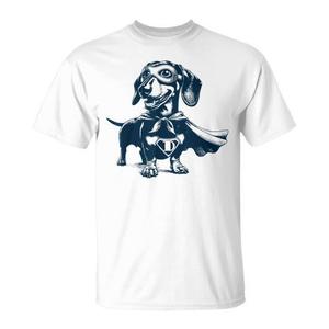 Camiseta Super Weenie Hero Dachshund con máscara y capa, producto promocional - Product Image 1