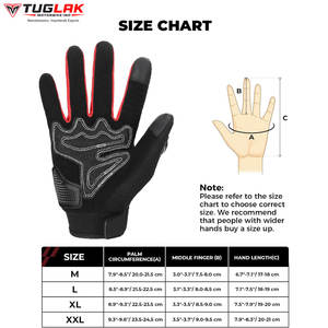 ถุงมือขี่มอเตอร์ไซค์แบบเต็มนิ้วกันน้ำระบายอากาศได้ดีถุงมือขี่มอเตอร์ไซด์แบบเต็มนิ้ว - Product Image 4