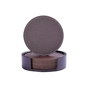 Luxury Style Leather Coaster Specially Design Most Demanding <b>Low</b> Price Use For <b>Table</b> Decor In Wedding Party Bar Restaurant - Product Image 1
