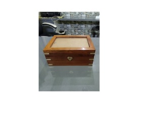 Latest Design Wooden Cremation Urn With Photo Frame on Top Dark Polished Human <b>Ashes</b> <b>Box</b> by Brassworld India - Product Image 1