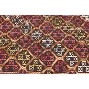 Tapis de 2,4 x 8,4 pieds, tapis turc vintage, tapis Kilim marron avec motifs de plantes et d'arbres - Product Image 5