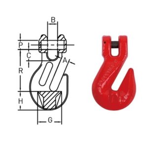 Crochets de préhension G80 en acier allié peint, type européen, pour l'exploitation minière et l'industrie lourde - Product Image 2