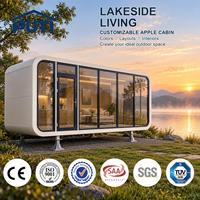 Maison d'hôtes modulaire moderne en forme de cabane Apple, préfabriquée, résistante aux intempéries, pour le tourisme, les stations balnéaires, la location de vacances, l'hébergement dans les jardins