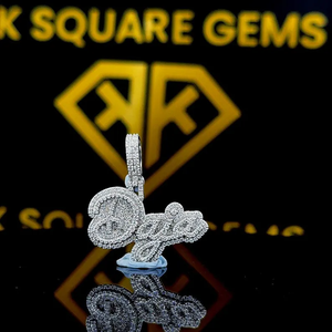 Lettre personnalisée Hip Hop pendentif, personnalisé votre lettre, hommes Hip Hop numéro pendentif, Moissanite pendentif, glace sur Hip Hop bijoux - Product Image 4