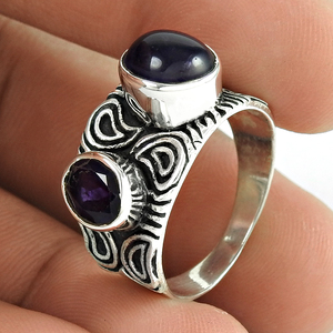 Anillo de lujo con grabado de piedras preciosas de peridoto granate natural, Plata de Ley 925 sólida, joyería Bohemia hecha a mano, precio directo de fábrica - Product Image 4