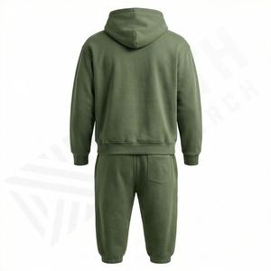 Ensemble de survêtement délavé à l'acide, haute qualité, personnalisable, respirant, style hiver, jogging, ensemble de sport pour la salle de sport, vêtements de sport, couleur personnalisée - Product Image 2