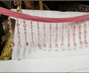 พู่ลูกปัดขอบผ้าลูกไม้5หลา/ล็อต - Product Image 1