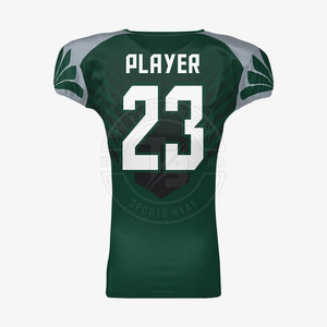 Maillot de football américain pour hommes grande taille personnalisable séchage rapide coupe ajustée vêtements de sport de baseball manches courtes chemises de couleur unie - Product Image 3