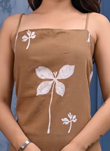 Bloc floral imprimé Western Indian Summer robe en coton pour les femmes porter Midi longueur tissé taille décoration robes lavables - Product Image 4