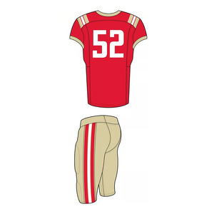 ชุดอเมริกันฟุตบอลแบบเรียบชื่อทีมและหมายเลขสำหรับผู้ใหญ่เสื้ออเมริกันฟุตบอลสไตล์ใหม่ - Product Image 3