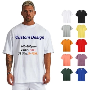 Camisetas de hombre de talla grande de algodón 100% de peso pesado de alta calidad, camiseta de gran tamaño Unisex en blanco personalizada por sublimación Lisa para hombre - Product Image 4