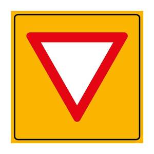 Panneau de signalisation routière réfléchissant 90x90 cm TT-1, panneau d'avertissement de sécurité extérieur - Product Image 3
