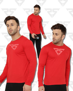 Men's Cotton Regular Fit Full Sleeves T-Shirt Custom <b>Logo</b> T shirts for men's o neck t shirts in different colours t shirts - Product Image 6