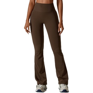 Leggings de sport pour femmes, rose, push-up, yoga, gym, entraînement, pantalon de sport, leggings évasés, yoga, 2026 - Product Image 4