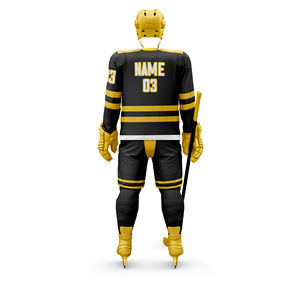 Jersey de hockey sobre hielo para adultos hecho a medida profesional uniforme de hockey de equipo impreso de transferencia de calor 100% poliéster nombre de equipo personalizado OEM - Product Image 2