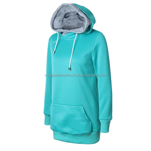 Sweat à capuche oversize décontracté pour femme, en coton 100%, avec logo brodé sur le devant, style streetwear, pour l'hiver - Product Image 5