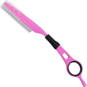 กรรไกรตัดผม5.5พร้อมขอบมีดโกนสำหรับใช้ในร้านเสริมสวยอุปกรณ์เสริมความงามด้ามจับสแตนเลส - Product Image 3