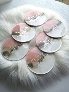Juego de Posavasos de Lujo con Incrustaciones de Hueso de 10 mm de Grosor, Diseño Personalizado, Calidad Duradera, para Té y Café, Hoteles, Oficinas, Estilo Clásico - Product Image 6