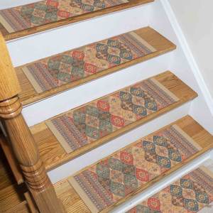 Tapis ethnique, tapis beige, tapis rouge, tapis moderne, tapis personnalisé - Product Image 3