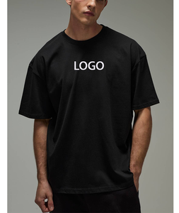 Camiseta Negra Personalizada de Streetwear para Hombre, Impresión de Logotipo de Alta Densidad, Corte Regular, Ropa para Actividades de Equipo y Promociones - Product Image 5