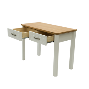 Table de toilette scandinave à 2 tiroirs en bois massif, mobilier de luxe pour chambre à coucher et salon, usage domestique - Product Image 4