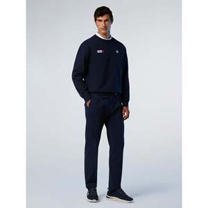 Felpa Girocollo North Sails GB1 Blu Navy 100% Cotone con Logo Ricamato 3D Stile Hip-Hop Taglia XL - Product Image 1