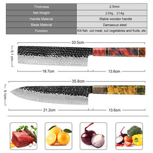 Couteau de chef à haute teneur en carbone lame tranchante forgée couteau de chef durable fournisseur pakistanais couteau tranchant fait à la main - Product Image 2