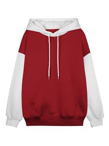 Sudaderas con capucha lisas en blanco personalizadas Casual Regular Fit Streetwear Bloque de color Manga larga 100% Sudaderas con capucha de algodón Unisex - Product Image 4