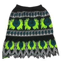 Vestido de Playa Hawaiano Estilo Bohemio con Bordado Floral de Micronesia, 100% Algodón, Talla Grande, Cintura Natural