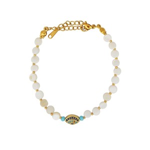 สร้อยข้อมือแฟชั่นประดับลูกปัดลายตาปีศาจ - Product Image 1