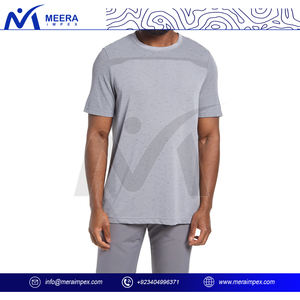 Camisetas de cuello redondo para hombre superventas ropa de calle de punto personalizable de alta calidad nueva moda Color sólido con mangas cortas - Product Image 6