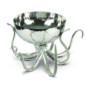 Bol en verre écologique dernier modèle avec support en forme de branche d'arbre en métal de couleur or pour décoration de centre de table - Product Image 2