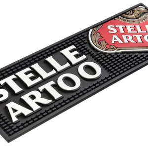 Hoge Kwaliteit Custom Pvc Bar Mat Led Rubber Bar Runner Mat Custom Logo Bier Tafel Mat Grote Maat