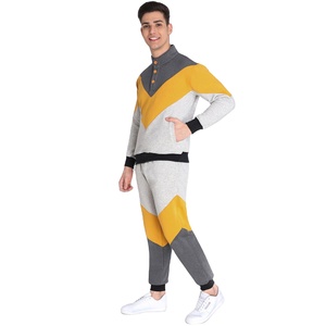 Chándal personalizado de fábrica para hombre, traje de chándal de 1/4 botones, sudadera y joggers, chándal de Fitness para hombre, venta al por mayor - Product Image 2