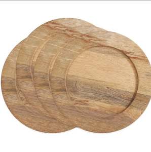 Assiette en bois créative vaisselle vaisselle vaisselle assiettes pour mariage et événements hôtel restaurant vente en gros fabriqué en inde - Product Image 4