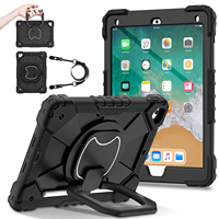 360 Derece Dönebilen Tablet Kılıfı, Darbeye Dayanıklı Sağlam Koruyucu Kılıf, iPad 9.7 5. ve 6. Nesil Pro 9.7 için Kalem Tutucu ile