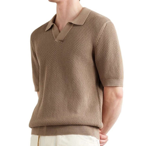 Polo deportivo personalizado de alta calidad que absorbe la humedad para hombre de Golf de manga corta transpirable de secado rápido de poliéster de gran oferta - Product Image 1